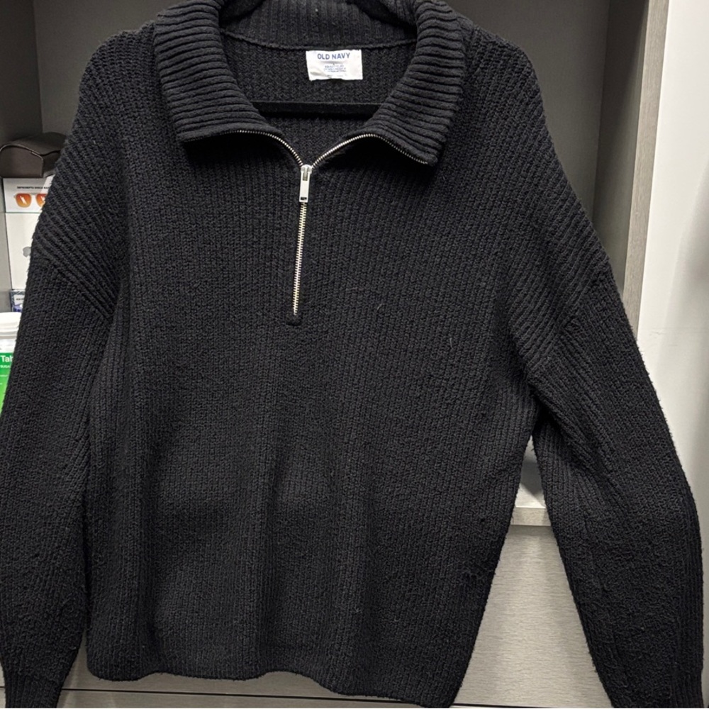 Old Navy womens black Zip-Up Sweater